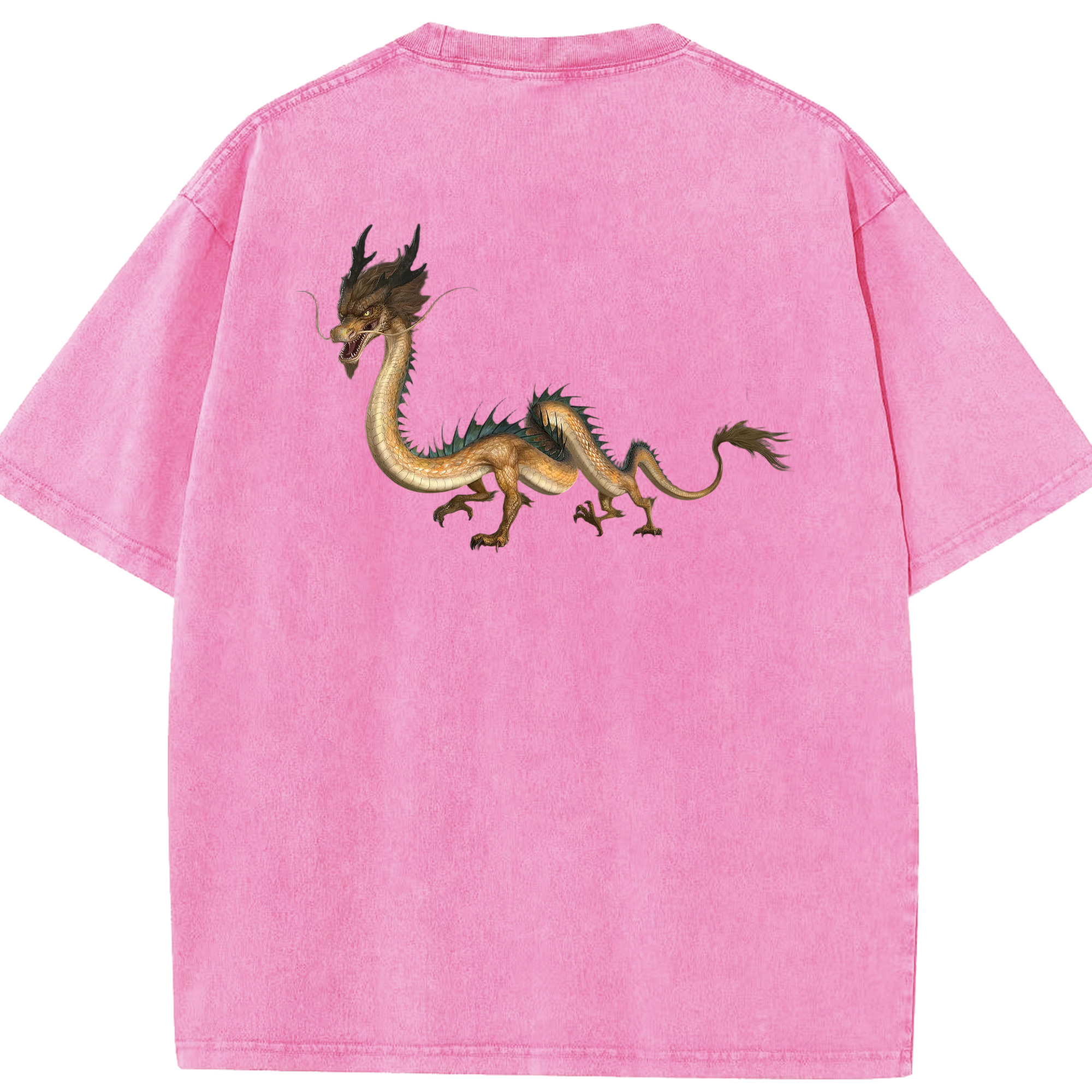 （画像用） Ne Zha 2 ナタ 魔童の大暴れ 綿100% ヴィンテージ風 半袖Tシャツ（背面プリント）